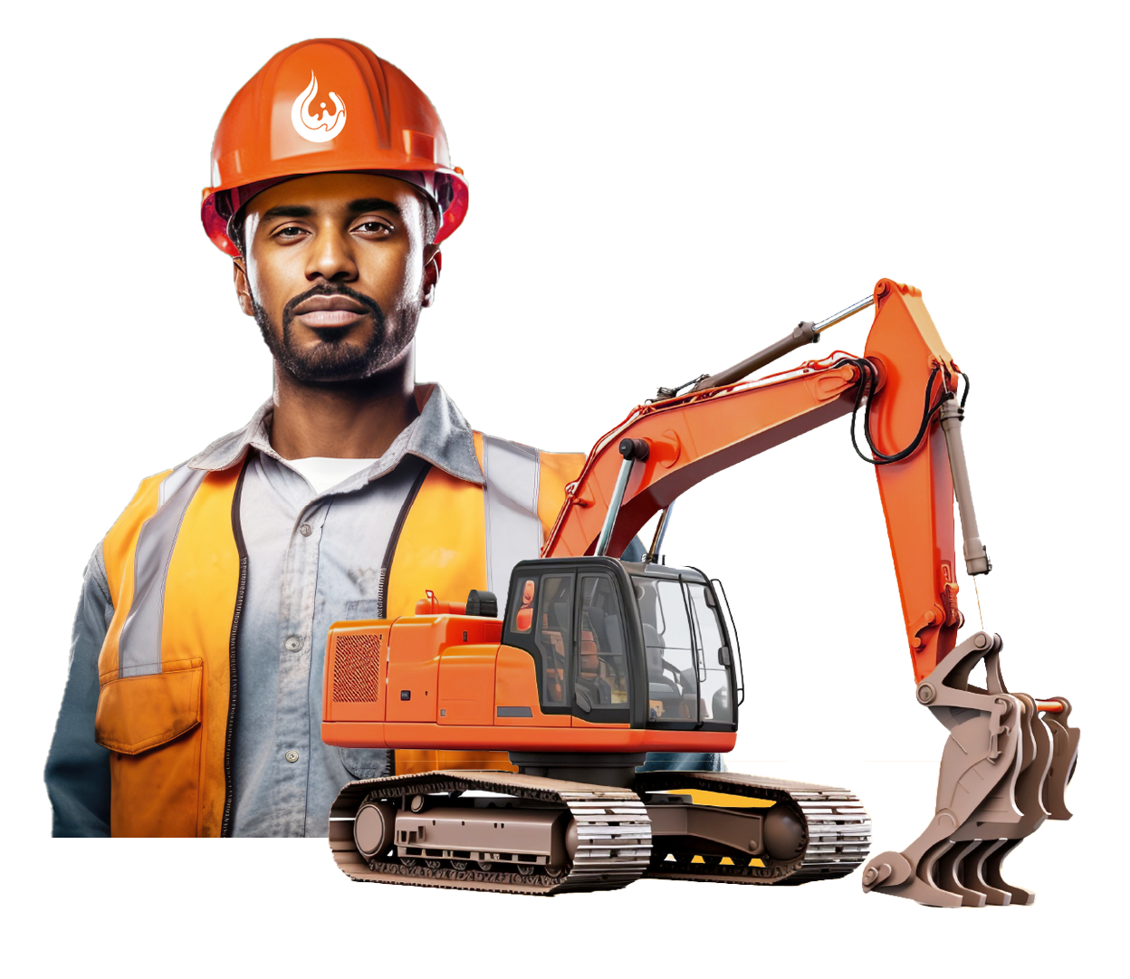 Pekerja Green Power dengan panel surya